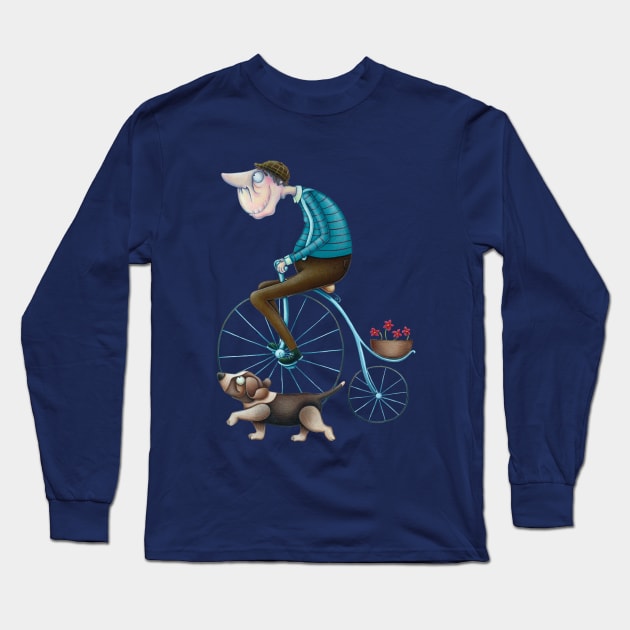 just riding my bike Long Sleeve T-Shirt by Lot